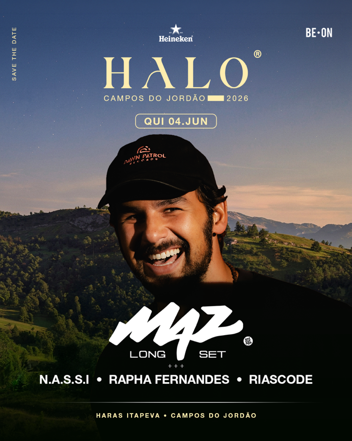QUI 04 Jun · MAZ Long Set · N.A.S.S.I, Rapha Fernandes, Riascode